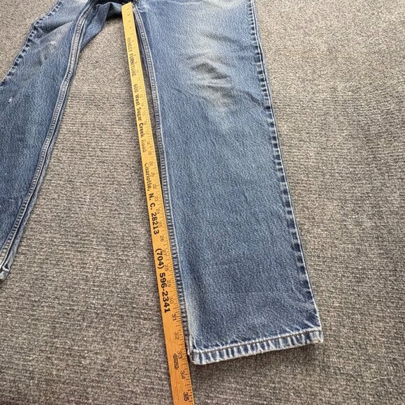 Levis 550 Jeans Mens 36x24 Blue Relaxed Fit Baggy Distressed Paint Splatter - Picture 10 of 16